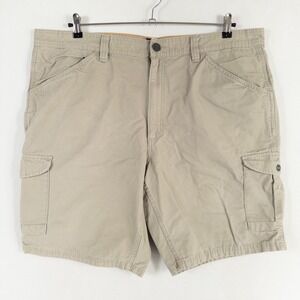 Ridgecut Shorts Men Sz 44 Beige Tan Cargo Cotton Blend Heavyweight Canvas Casual